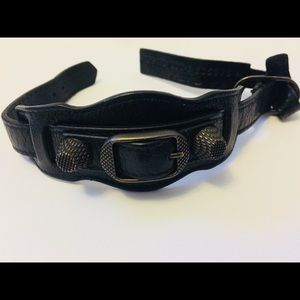Balenciaga black motorcycle bracelet